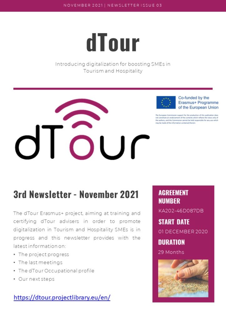 dTour project: 3rd Newsletter