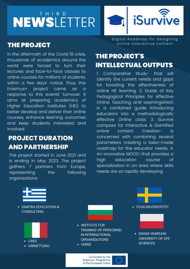 iSurvive – The third project newsletter